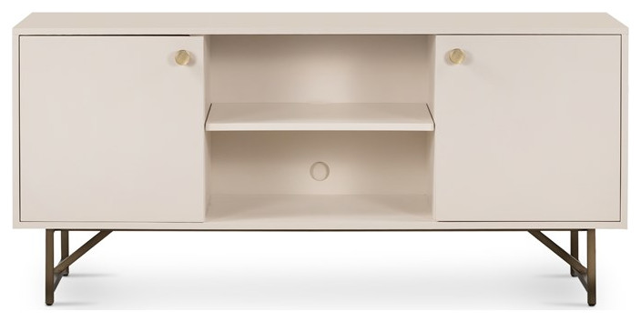 Van Media Console Matte Alabaster   Contemporary   Console Tables   by Four Hands  Houzz