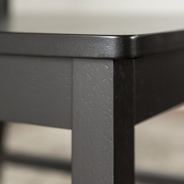 Modern Farmhouse Dining Chair， Set of 2， Black
