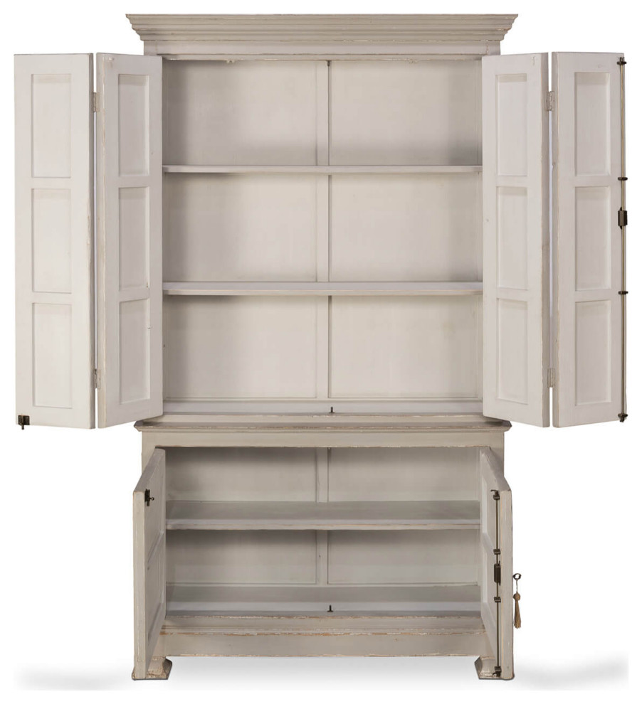 Tall Provincial Painted Cabinet   French Country   Accent Chests And Cabinets   by English Georgian America  Houzz