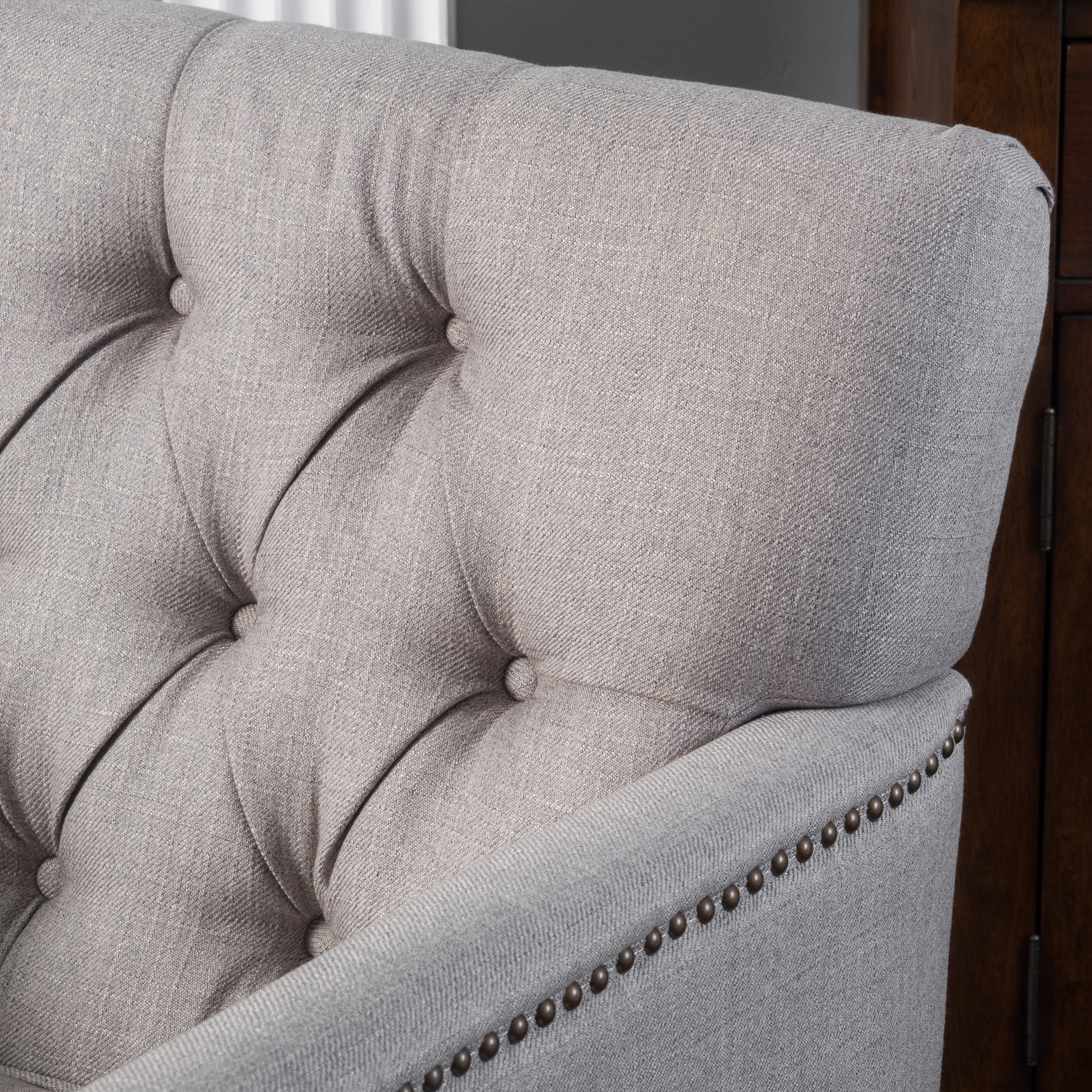 Madene Tufted Back Fabric Club Chair