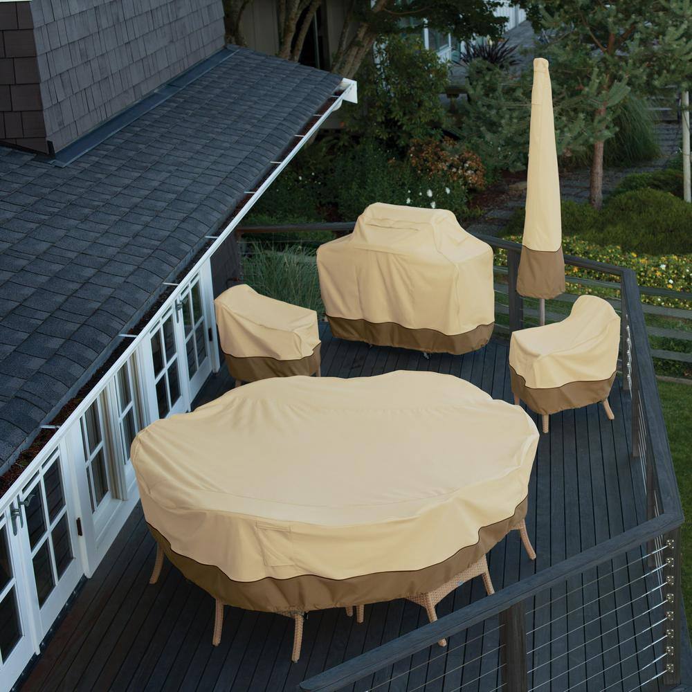 Classic Accessories Veranda Round Stand-Up Outdoor Heater with Table Cover 55-995-015101-00