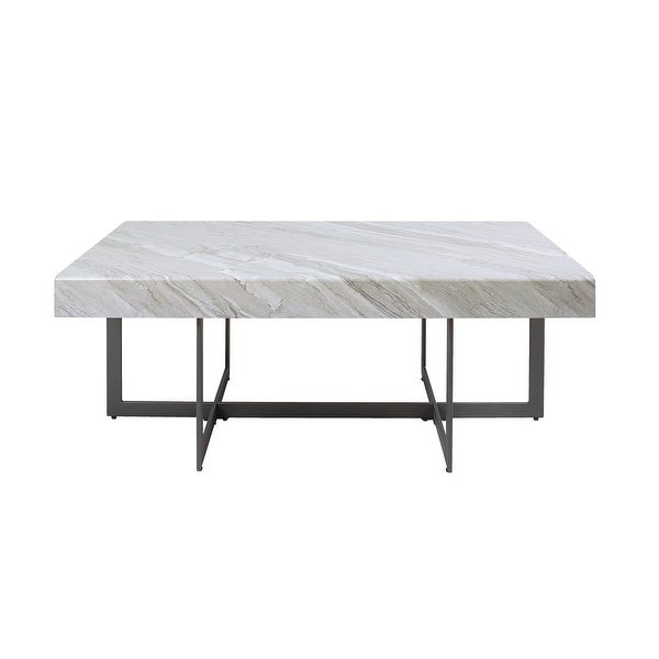 Granala Faux Marble Coffee Table with Drawers by Furniture of America