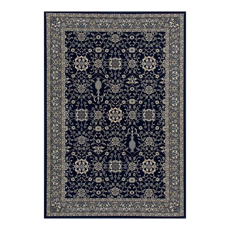 Art Carpet Kennidome Serene Border Navy Rug