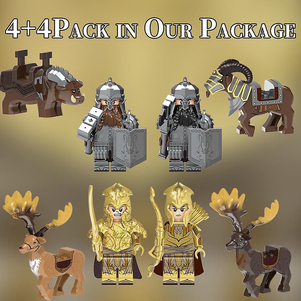 Medieval Characters Ancient Roman Minifigures Knights Soldiers Action Figures Elf Goats and Wild Boars Building Blocks Toy Kids Gifts