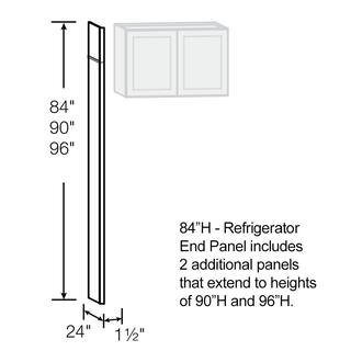 Hampton Bay 24 in. W x 84 in. H Refrigerator End Panel in Dove Gray KAREP-DV