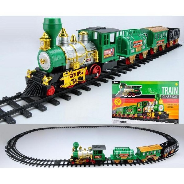 Northlight 20 piece Battery Operated Lighted And Animated Classic Christmas Train Set With Sound