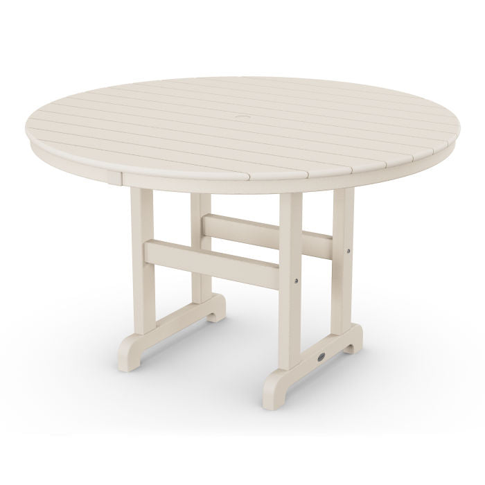 POLYWOOD 48 Round Outdoor Table -Farmhouse Style  Dining, Counter or Bar Height