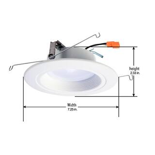 Halo RL 5 in. and 6 in. White Bluetooth Smart Integrated LED Recessed Ceiling Light Tunable CCT (2700k-5000K) RL56069BLE40AWHR