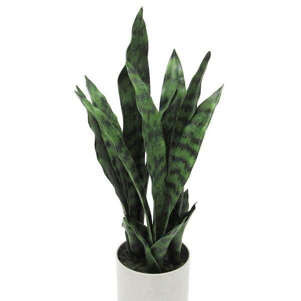 Artificial Sansevieria Snake Plant in Grey Pot