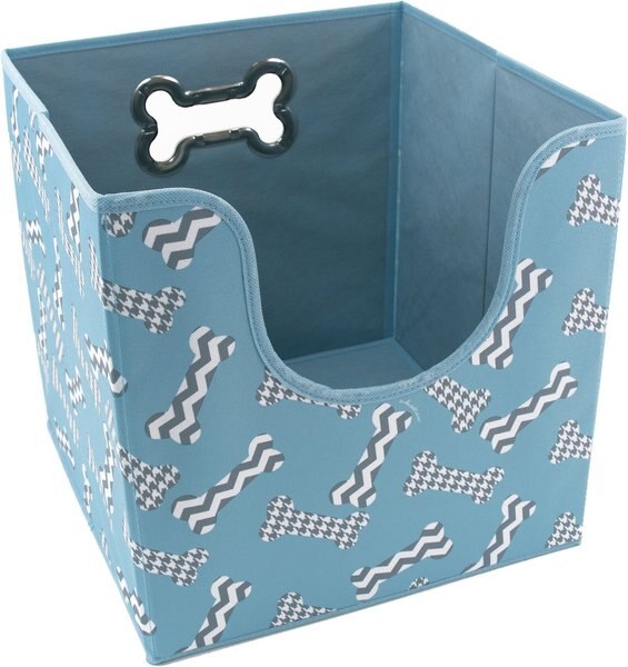 Paw Prints Bone Play Collapsible Pet Storage Bin