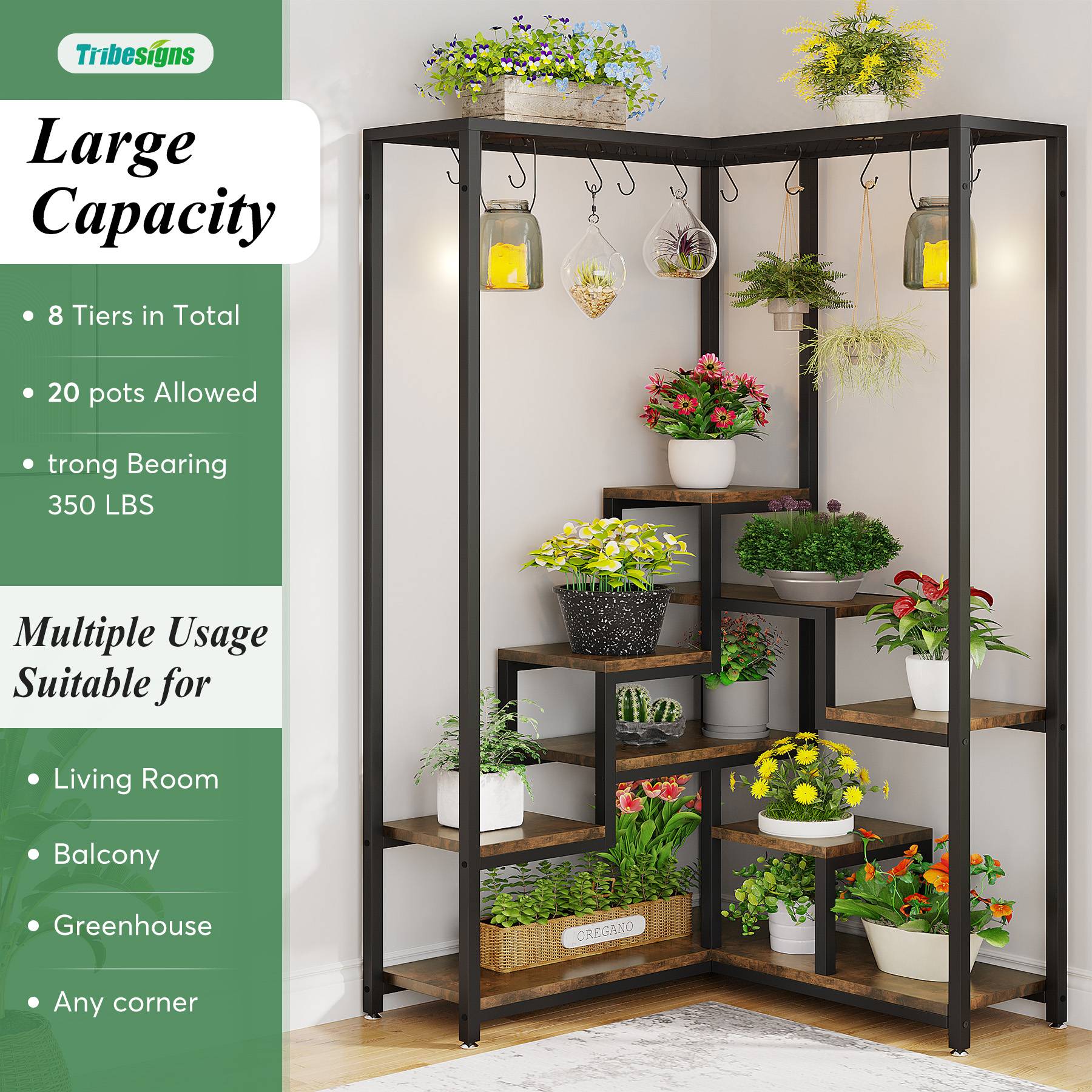 Corner Plant Stand, 70.9