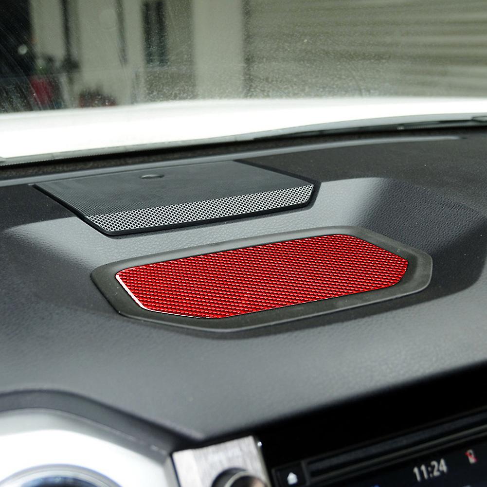 Dashboard Storage Compartment Decorative Stickers Carbon Fiber Car Interior Accessories For Tundra 2014-2018 Red