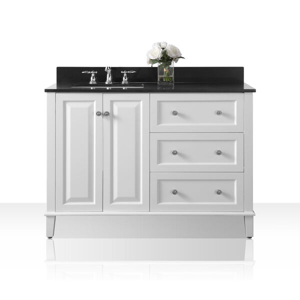 Hannah White 48-Inch Left Basin Vanity Console