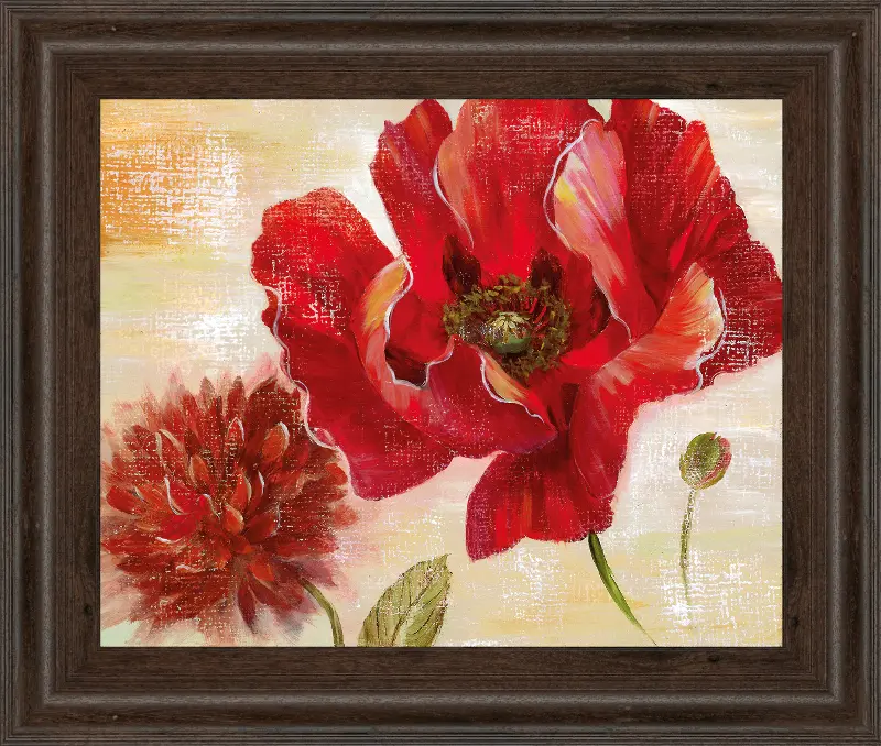 Passion For Poppies II Red Framed Wall Art