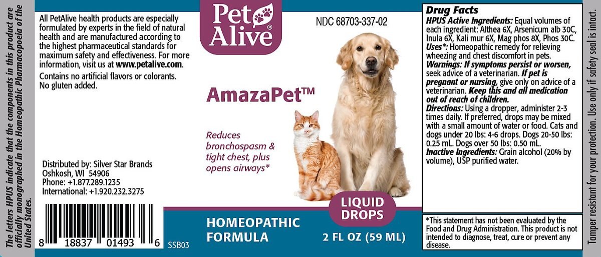 PetAlive AmazaPet Homeopathic Medicine for Asthma for Cats and Dogs