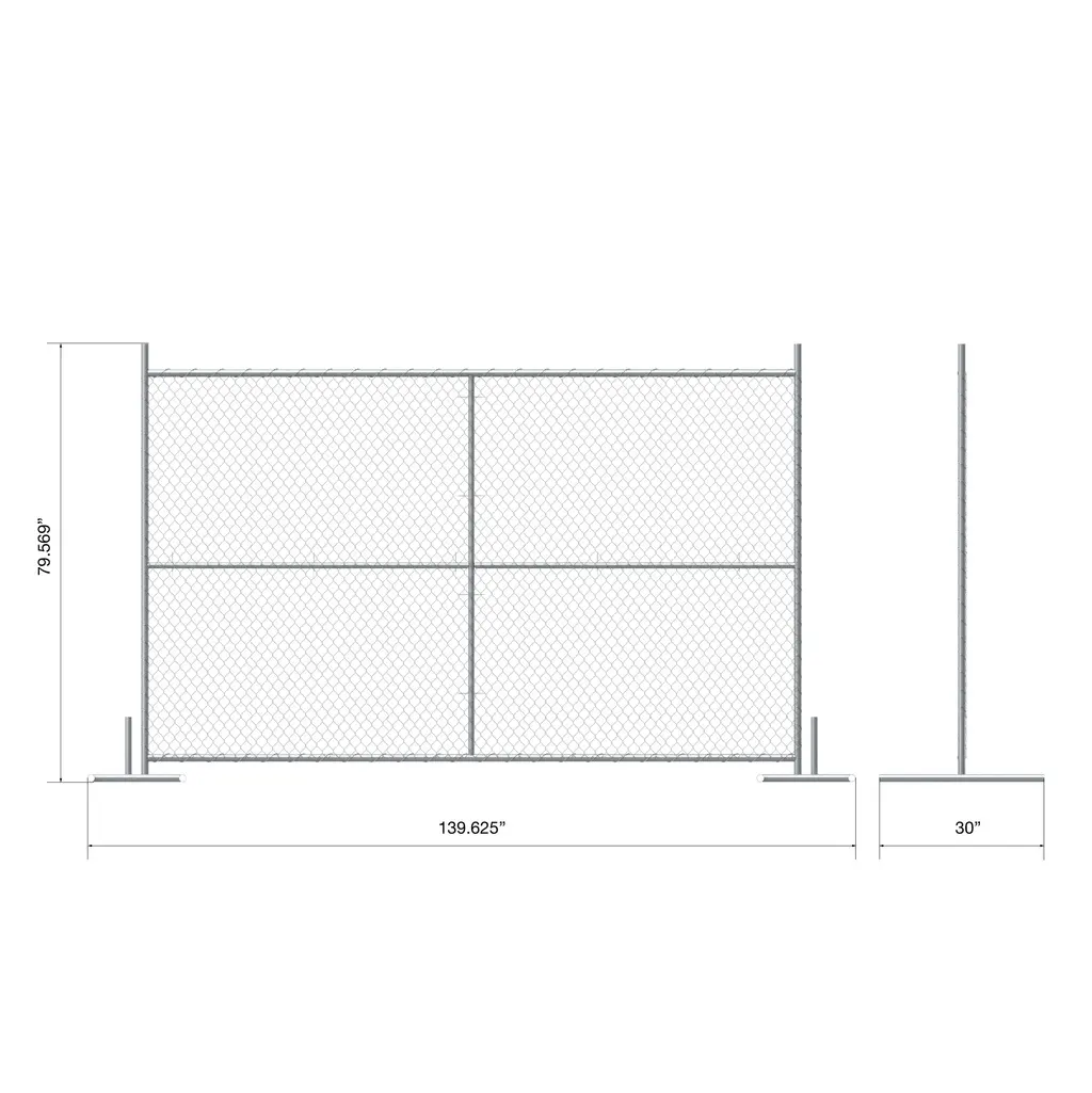 Factory supply hot dipped galvanized garden temp fence panels temporary tubular no dig fence 6x12 for usa