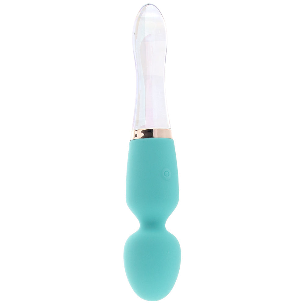 Prisms Vibra-Glass 10X Turquoise Dual Wand Vibe