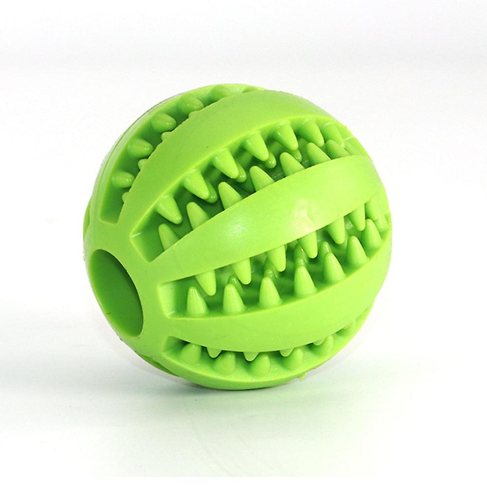 Interactive rubber dog food ball