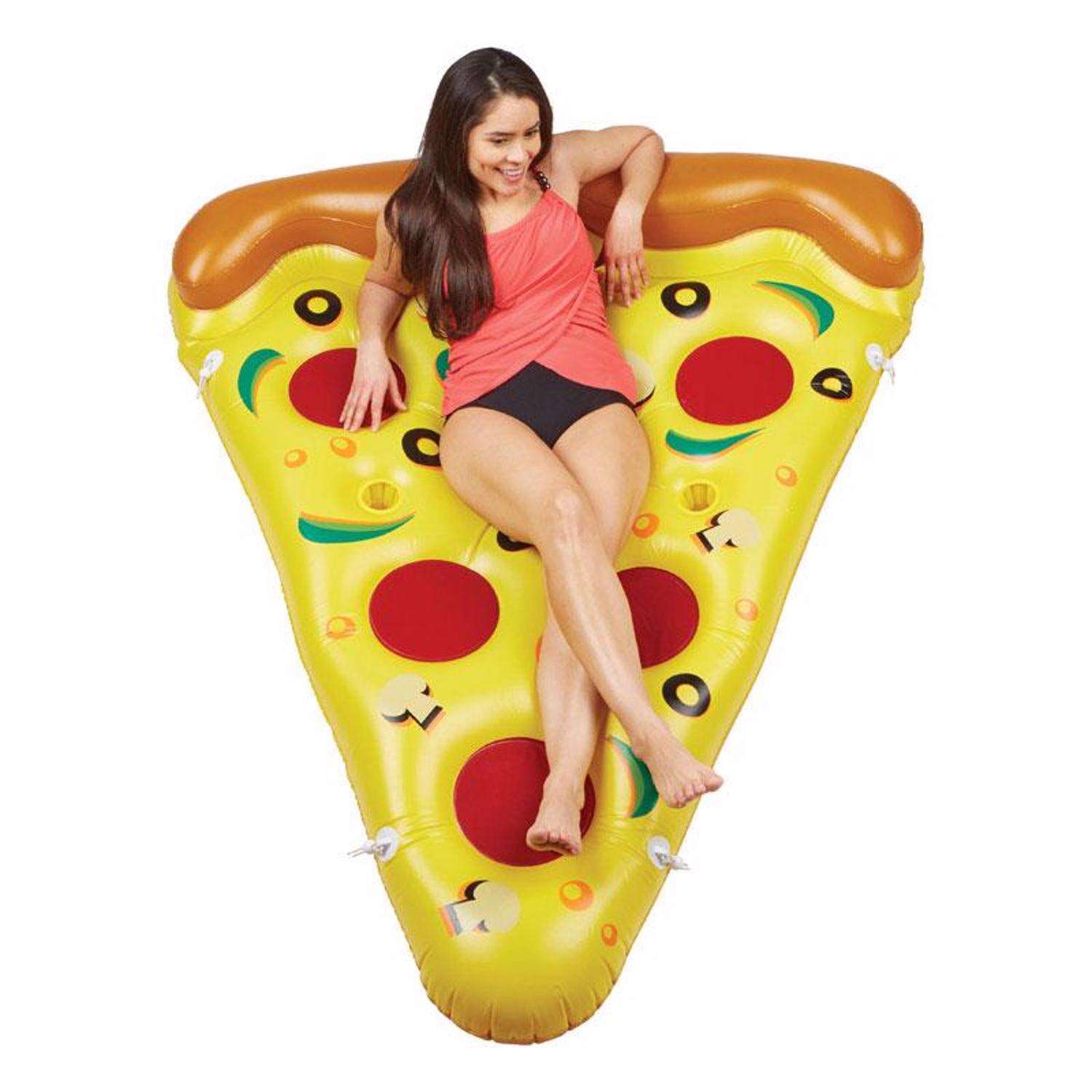 Swimline Multicolored Vinyl Inflatable Pizza Slice Pool Float