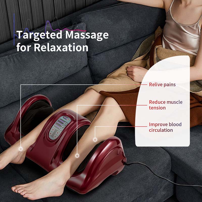 Electric Shiatsu Foot Massager with High-Intensity Rollers, Machine Massage for Feet Leg Calf Ankle, Nerve Pain Therapy