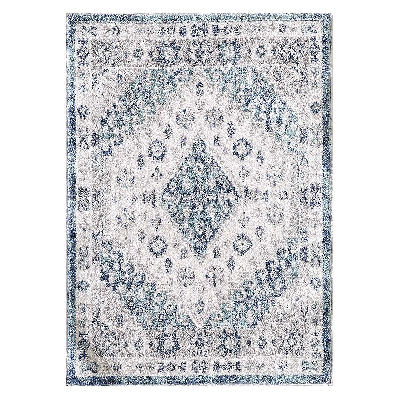 Loomaknoti Fentida Pale Cream and Light Grey Area Rug