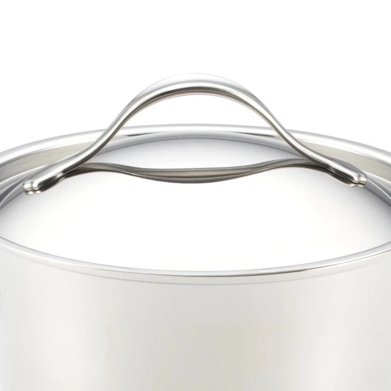 Anolon 75818 Nouvelle Stainless Steel Cookware Pots and Pans Set， 10 Piece