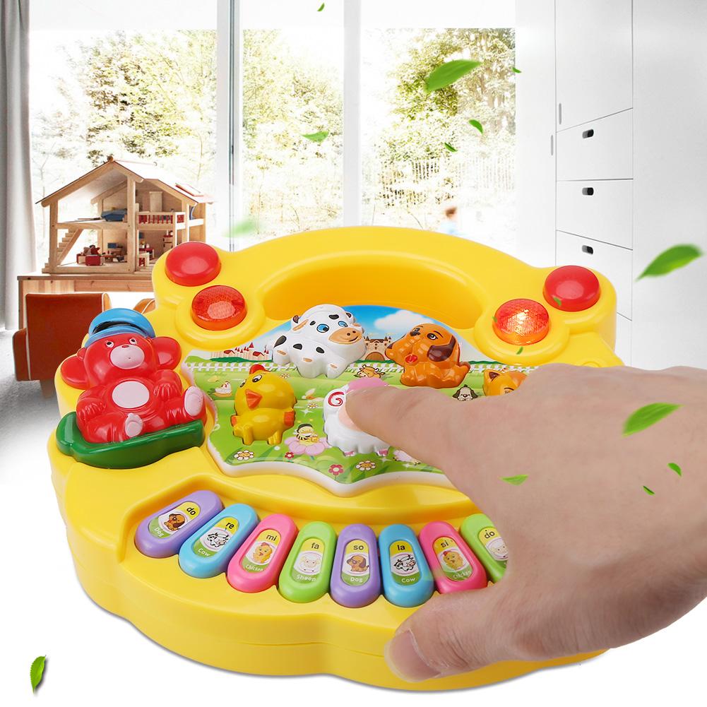 EECOO Baby Musical Educational Piano Toy Animal Farm Developmental Music Toys Kids Children Gifts Animal Sound Music Toy Kids Piano Toy