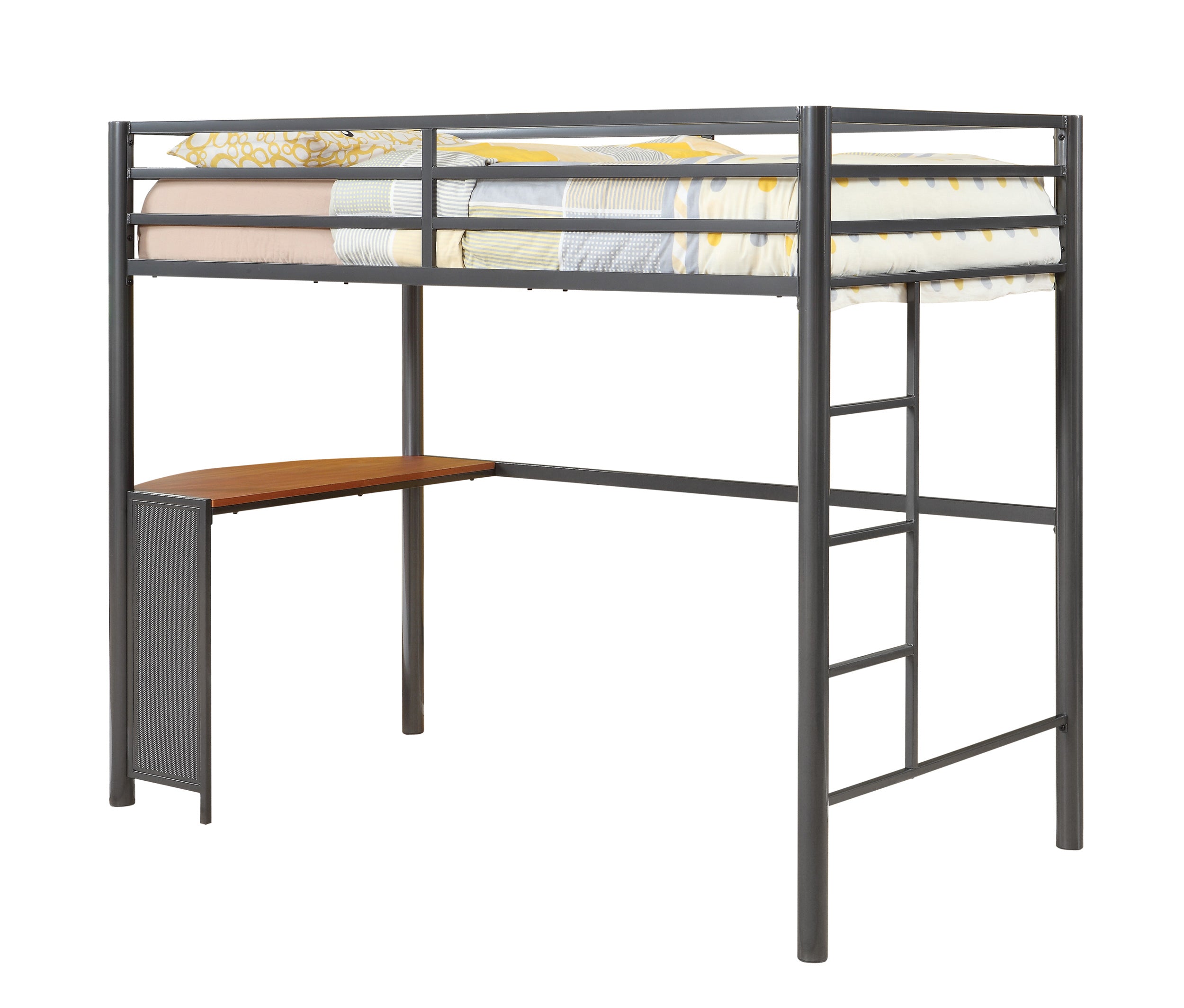 Fisher Twin Workstation Loft Bed Gunmetal-460229