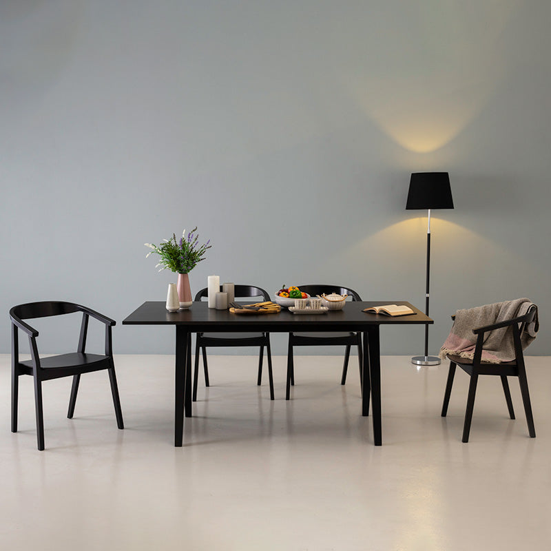 VARDEN Dining Table - 170cm - Black Ash