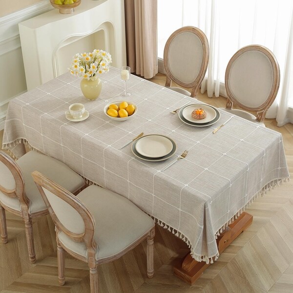 Rustic Tablecloth Cotton Linen Waterproof Tablecloths