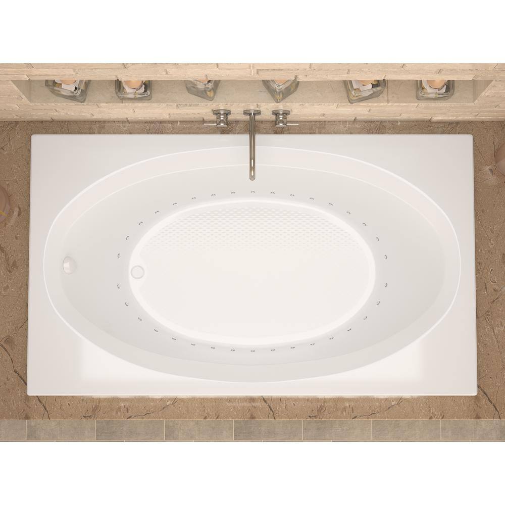 Universal Tubs Imperial 6 ft. Acrylic Center Drain Rectangular Drop-in Non-Whirlpool Bathtub in White HD4272VS