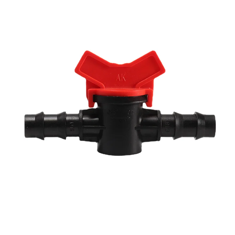 16PE pipe switch ball greenhouse irrigation watering flowers accessories off boiling Double head mm