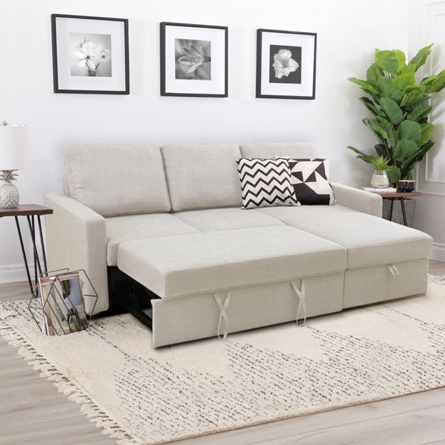 William Storage Sofa Bed Sectional Sand Abbyson Living