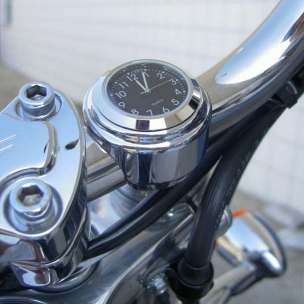 Waterproof Motorcycle Motorbike Handlebar Mount Round Dial Clock Accessory