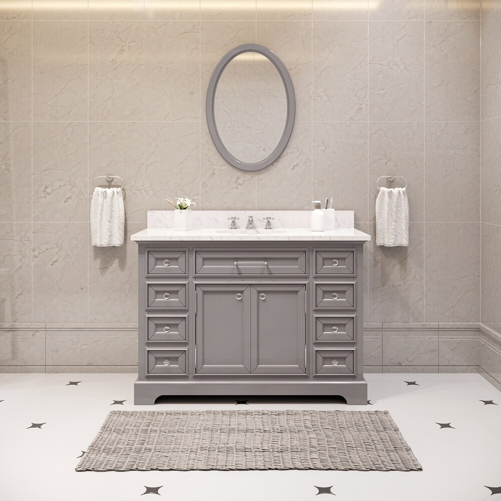 Water Creation Derby 48 inch Cashmere Grey Single Sink Bathroom Vanity