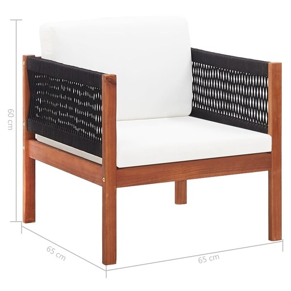 4 Piece Patio Lounge Set Solid Acacia Wood - Overstock - 36363725