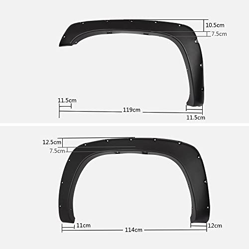 PIT66 Fender Flares Fit for 1999-2006 Chevy Silverado/GMC Sierra 78.0