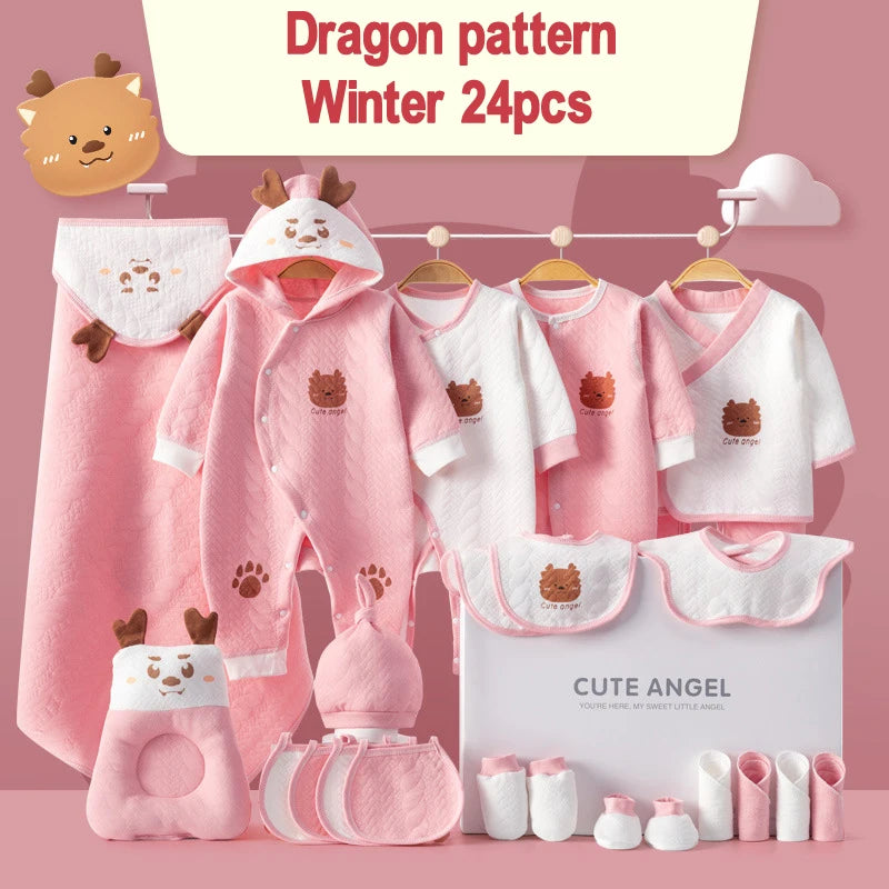 22/24/26 Pieces/0-3Months Newborn Baby Clothing 100% Cotton Kids Clothes Suit Unisex Infant Boys Girls Rabbit Clothing Set