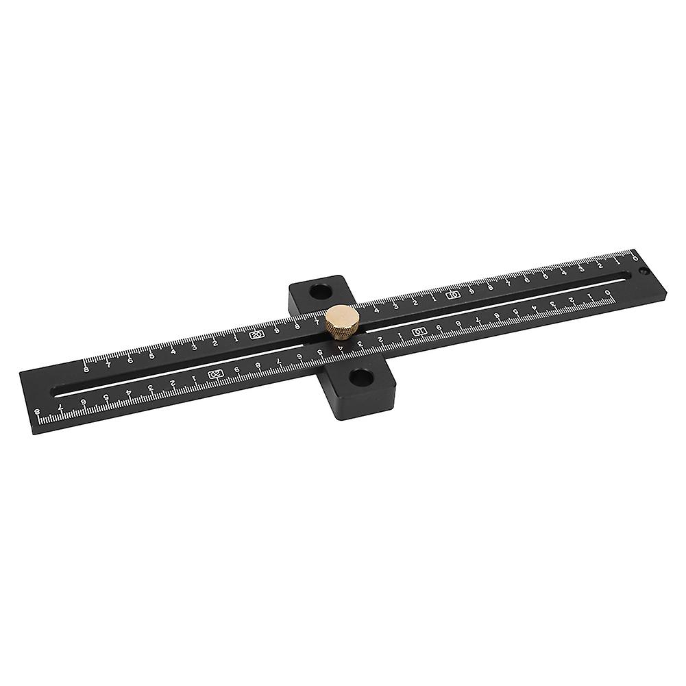 280mm Woodworking Aluminum Alloy Limiter Cross Calibration Ruler Multi Function Scriber