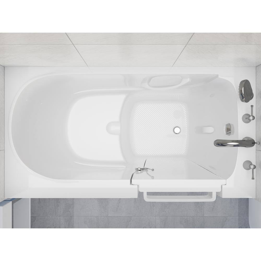 Universal Tubs Safe Premier 52.7 in. x 60 in. x 28 in. Right Drain Walk-In Non-Whirlpool Bathtub in White HD2853RWS-CP