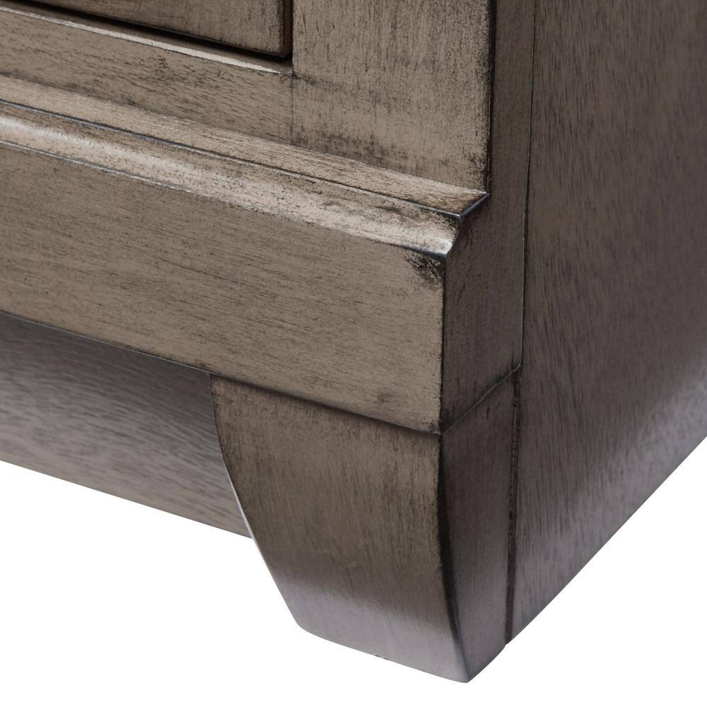 Home Decorators Collection Naples 30 in. W Bath Vanity Cabinet Only in Distressed Grey with Left Hand Drawers NADGA3021DL