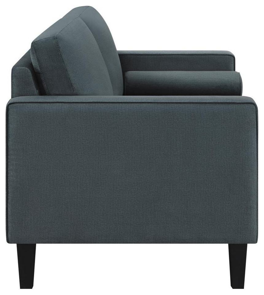 Gulfdale Cushion Back Upholstered Loveseat Dark Teal   Contemporary   Sofas   by BisonOffice  Houzz