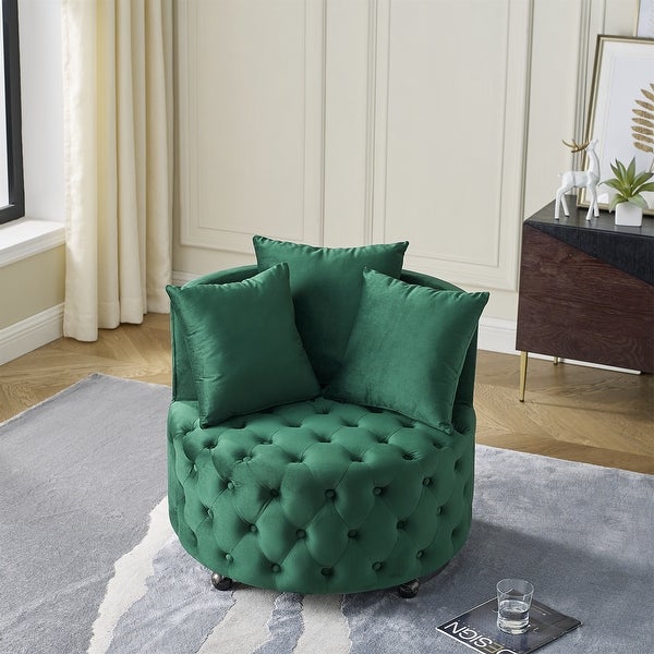 Modern Accent Sofa Chair， Modern Swivel Barrel Chair