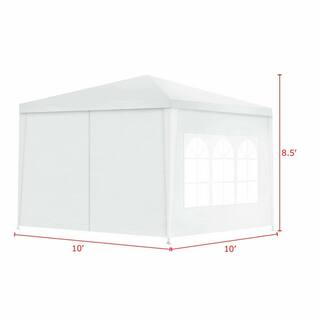 10 ft. x 10 ft. White Outdoor Side Walls Canopy Tent WF-OP3592