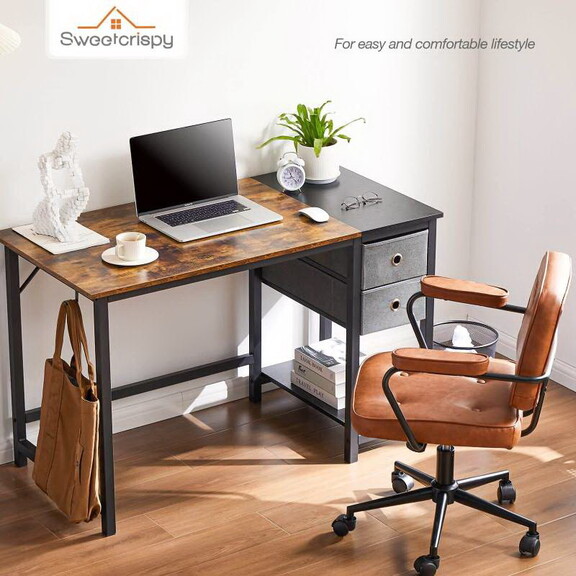 Simple Style Home Office Writing Desk with 2 Tier ...