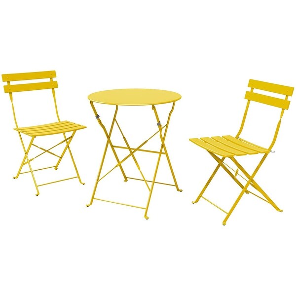 3PCS Steel Patio Bistro Set