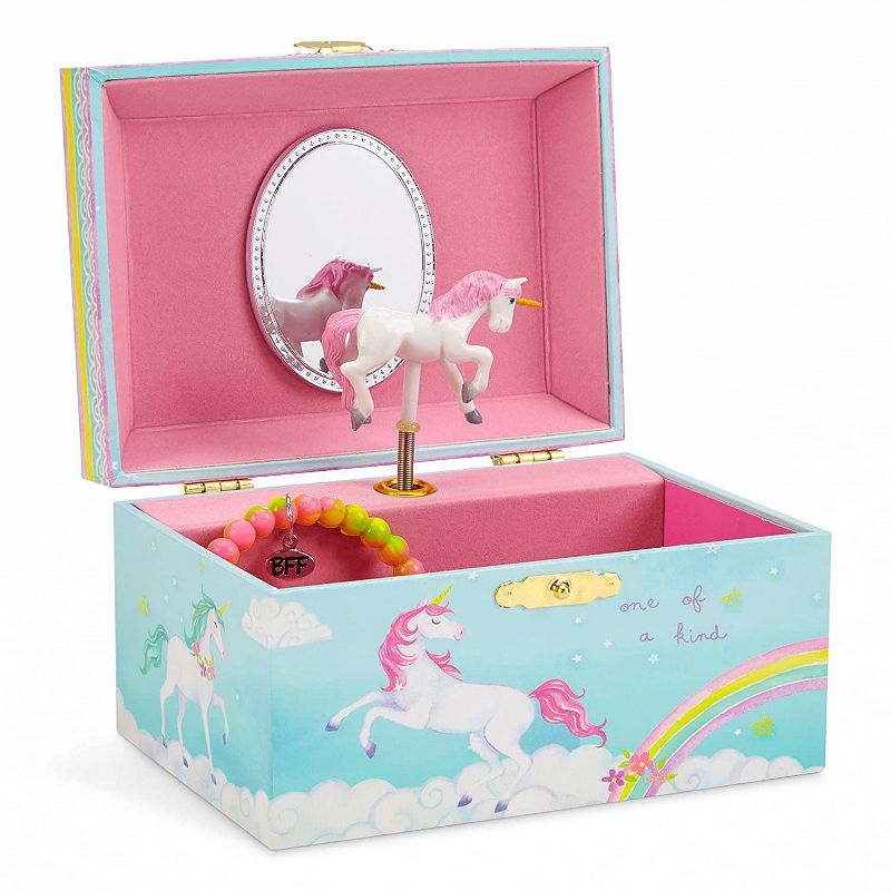 Musical Jewelry Storage Box with Spinning Unicorn and The Beautiful Dreamer Tune for Girls