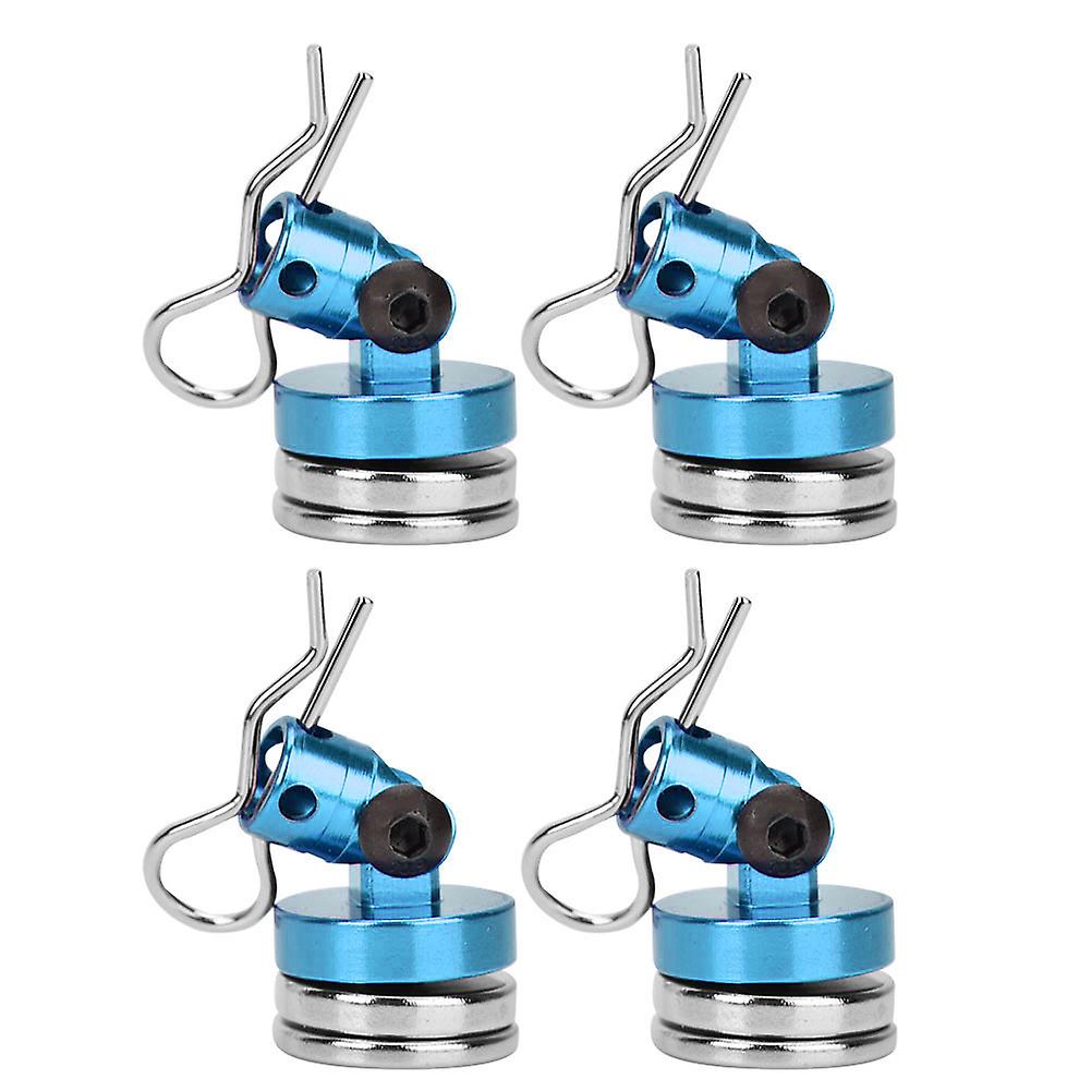 4pcs Magnetic Invisible Stealth Shell Column For  Scx10 4wd Hsp 1/10 Rc Car With Slotting Blue