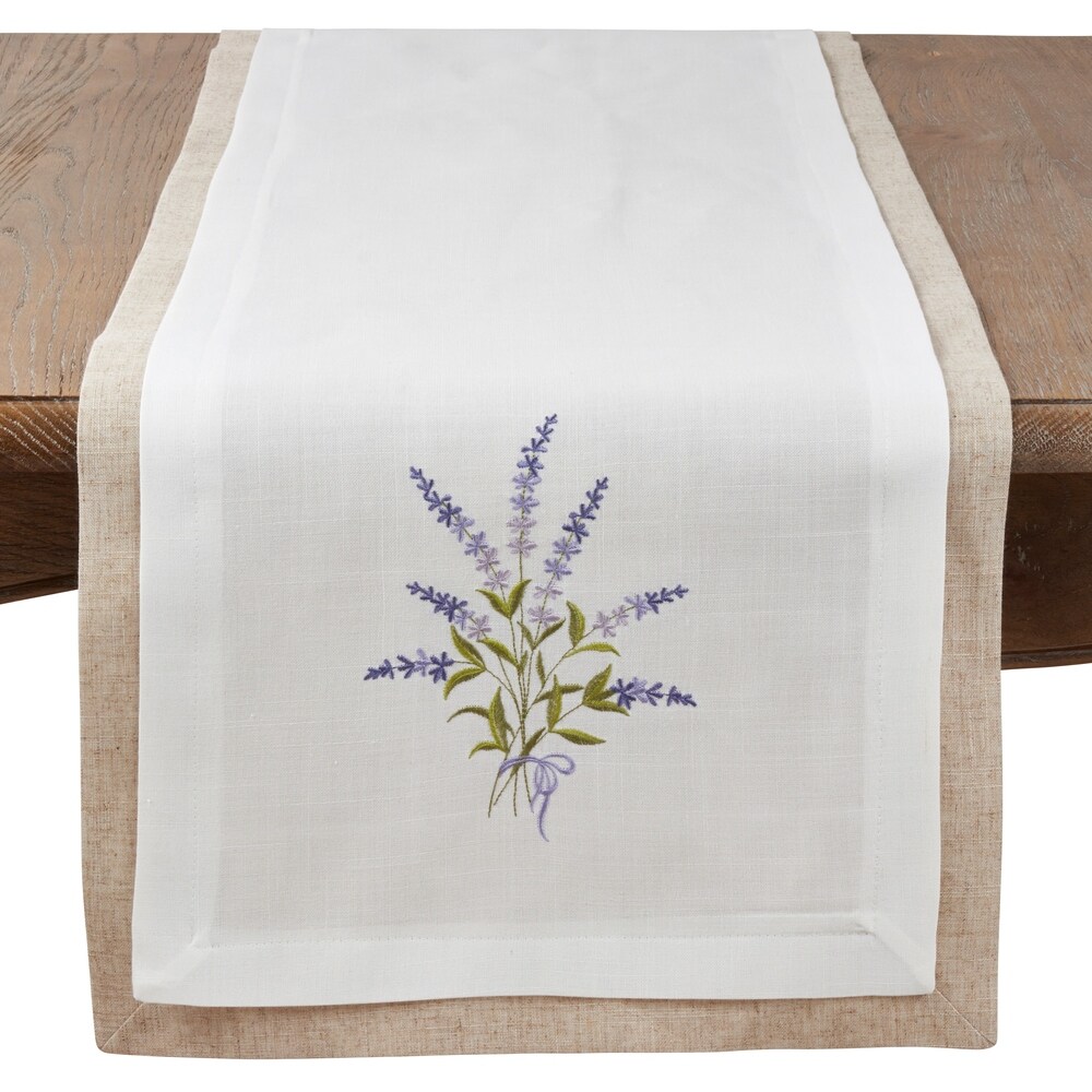 Lavender Design Double Layer Table Runner