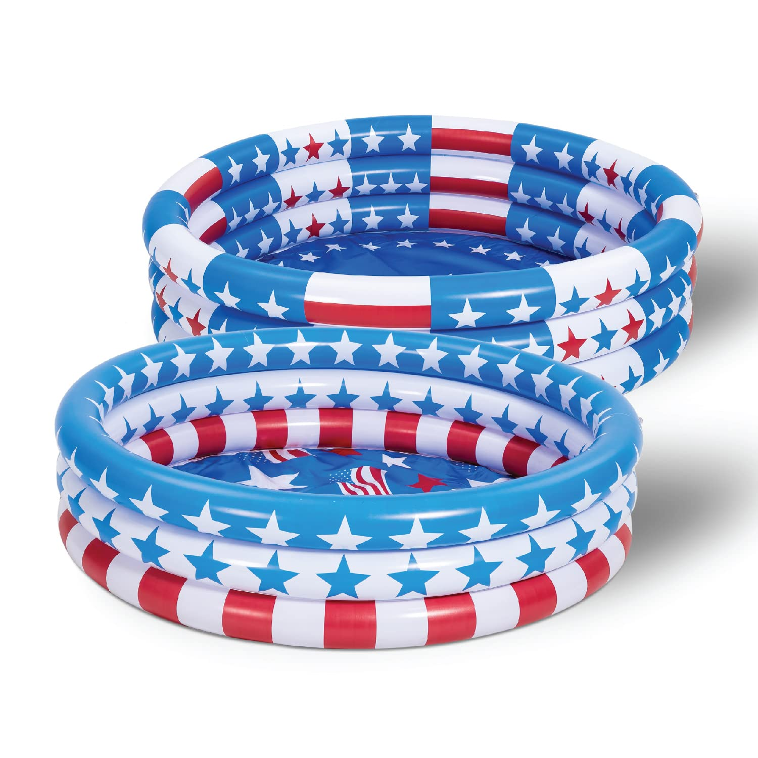 Clearance - 45in Inflatable Star American Flag Pool, 2 Pack